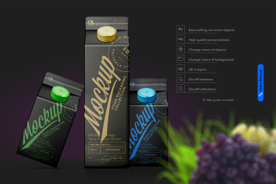 Download 1l Carton Box Mockup Side View Yellowimages