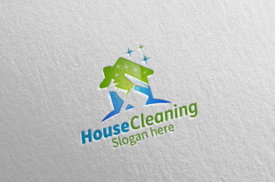 Cleaning Service vector Logo design