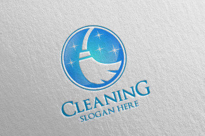 Cleaning Service Vector Logo Design