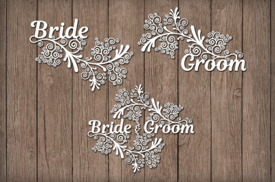 Friezes Wedding SVG files for Silhouette Cameo and Cricut.