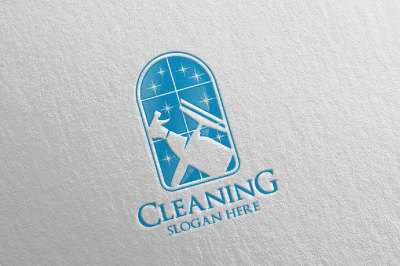 Cleaning Service Vector Logo Design