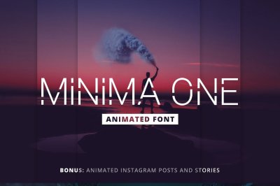 Minima One - Animated Font Photoshop