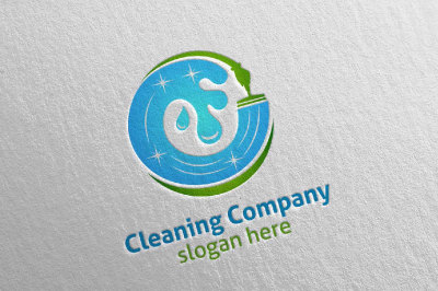 Cleaning Service Vector Logo Design