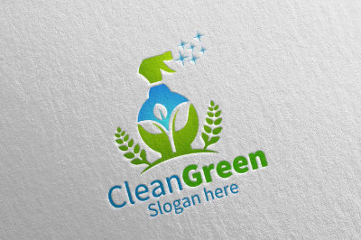 Cleaning Service Logo Eco Friendly