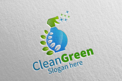 Cleaning Service Logo Eco Friendly