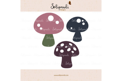 Mushrooms - SVG and DXF Cut Files - for Cricut, Silhouette, Die Cut Machines // scrapbooking // paper crafts //  #225