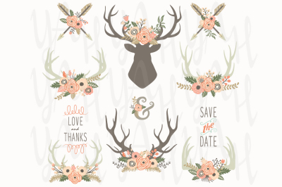 Wedding Floral Antlers 