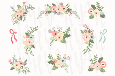 Floral Bouquet Elements 