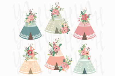 Floral Teepee Elements