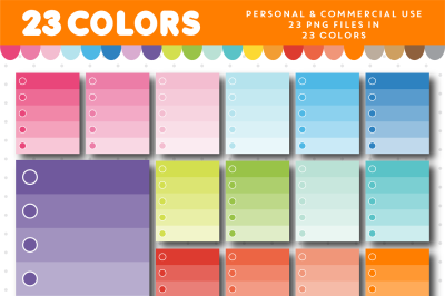 Full ombre checkbox clipart with 5 rows&2C; CL-966