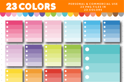 Full ombre checkbox clipart with 5 rows&2C; CL-964