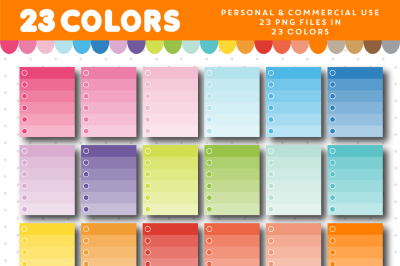 Full ombre checkbox clipart with 6 rows&2C; CL-967