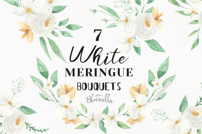 White Bouquet Floral Arrangements Yellow Flowers Wedding Clipart
