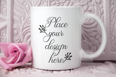 Rustic mug mockup white coffee cup mock up psd smart object template