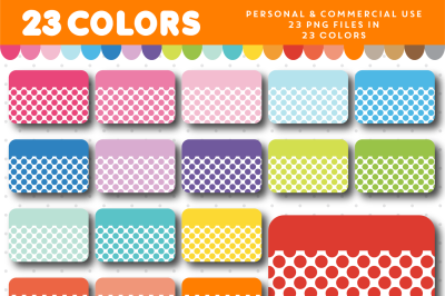 Half planner box clipart with big polka dots&2C; CL-1576