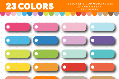 Header clipart with round checkbox clipart for sticker planning&2C; CL-11