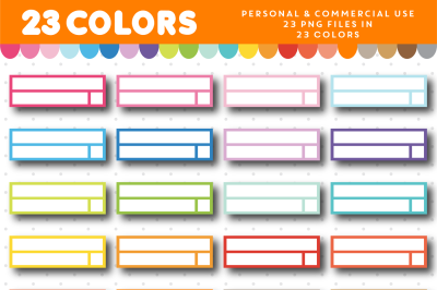 Header clipart for sticker designs&2C; Planner header box&2C; CL-996