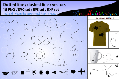 Dotted line svg vector / dashed line svg vector / dashed line / dotted