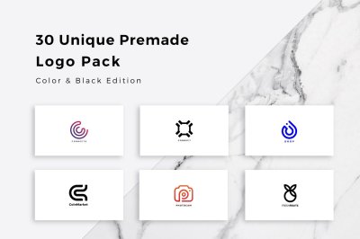 30 Unique Premade Logo Pack