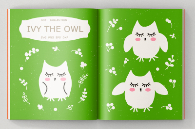 Owl svg file, illustration, clipart
