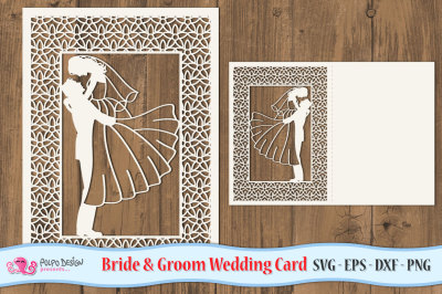 Bride and Groom folding card