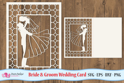 Bride and Groom folding card