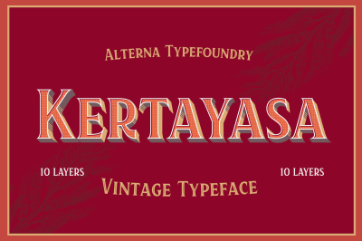 Kertayasa Layered Typeface 60% OFF