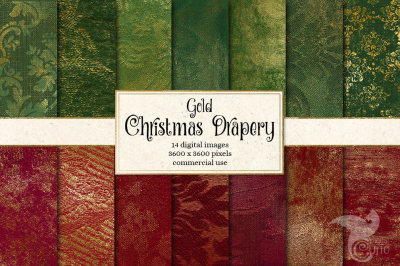 Gold Christmas Drapery