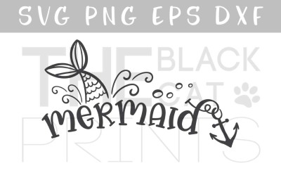 Mermaid SVG DXF PNG EPS