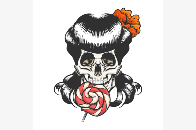 Skull with Lollipop