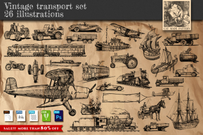 Vintage transport set