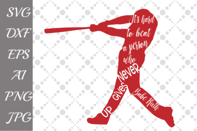 BABE RUTH QUOTE SVG