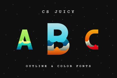  CS Juicy (Color Font & Outline)