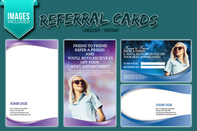 Bundle of 2 Referral Card Templates