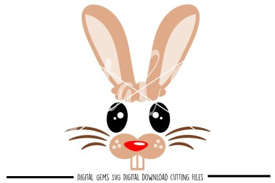 Rabbit Face SVG &2F; PNG &2F; EPS &2F; DXF Files