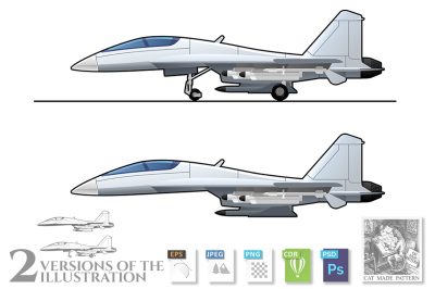 illustration of jet fighter
