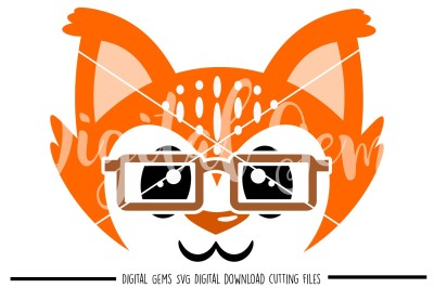 Fox face SVG / DXF / EPS / PNG Files