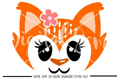 Fox face SVG / DXF / EPS / PNG Files