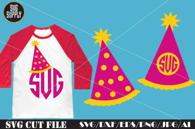 Party Hat SVG * Birthday Hat Cut File