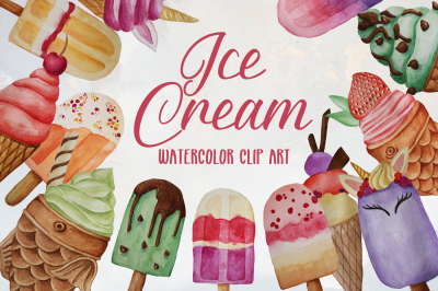 Ice Cream Clip Art set