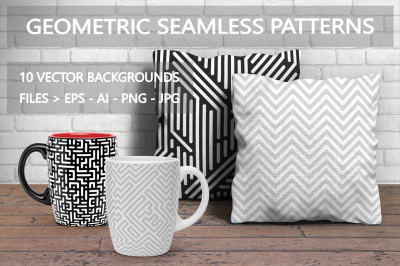 Seamless striped geometric patterns