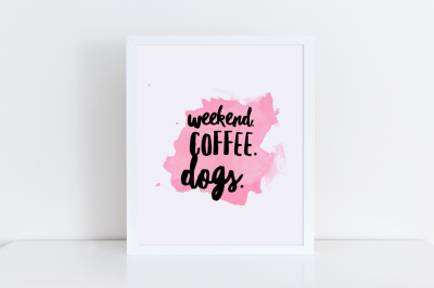 Weekend Coffee and Dogs Graphic