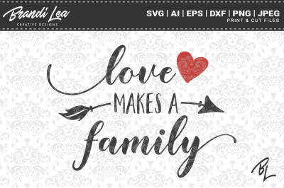 Love Makes a Family SVG Cut Files