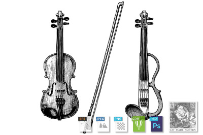 classical and electric violins