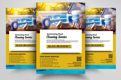 Pool Cleaning Flyer Template