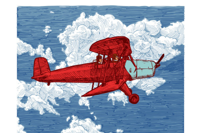 Vector drawing of airplane