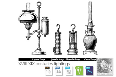 XVIII - XIX centuries lightings