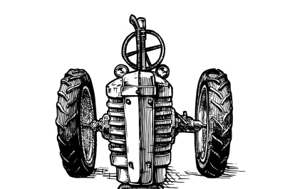 illustration of tractor