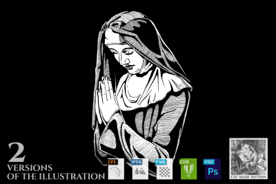 Nun is praying