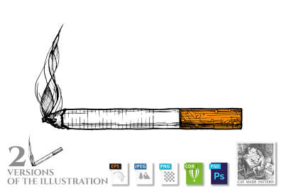 illustration of cigarette